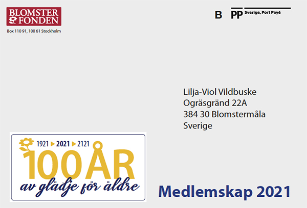 medlemsavi kuvert