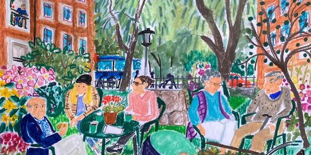 Jubileumsmotiv Ringvägen målad av Barbro Ingvaldsson